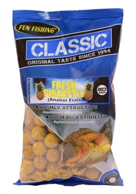 Fun Fishing Classic Boilies 20мм 4кг Протеинови топчета Fresh Pineapple