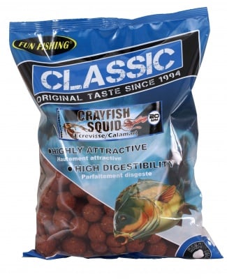 Fun Fishing Classic Boilies 15мм 800гр Протеинови топчета Crayfish Squid