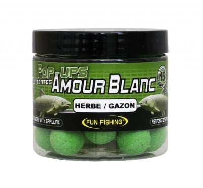 Fun Fishing Amour Blanc Pop Ups 15mm 67g Плуващи топчета за амур