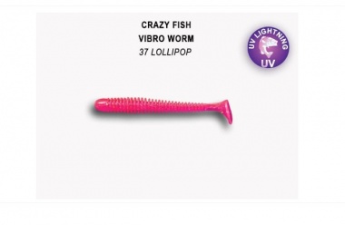 Силиконова примамка Crazy Fish Vibro Worm 5см