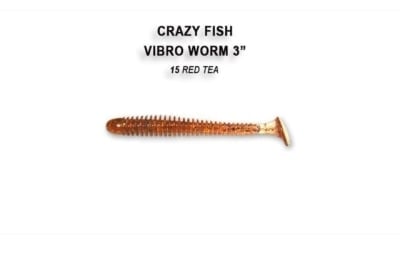 Силиконова примамка Crazy Fish Vibro Worm 7.5см