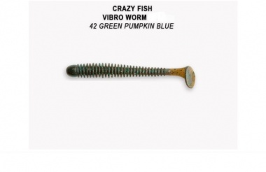 Силиконова примамка Crazy Fish Vibro Worm 5см