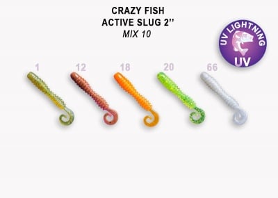 Силиконова примамка Crazy Fish Active Slug 5см