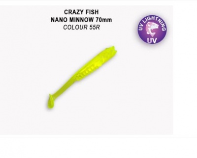 Силиконова примамка Crazy Fish Nano Minnow 7см