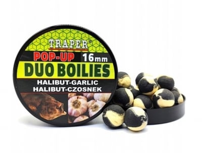 Traper Duo Boilies Pop-Up 16mm Поп ъп топчета Халибут и Чесън