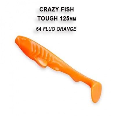 Crazy Fish Tough 12.5 см Силиконова примамка 64 Fluo Orange