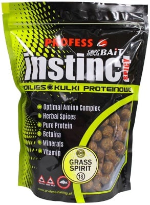 Profess Boilies Instinct Spicy Grass Spirit 18мм Протеинови топчета 1кг.