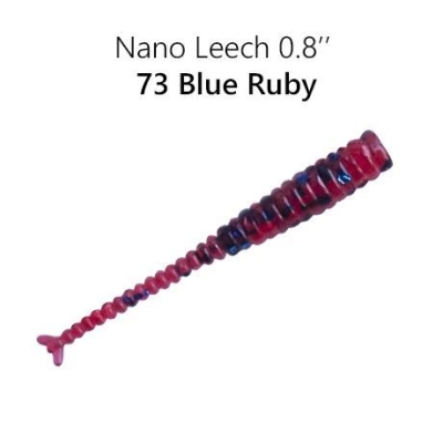 Crazy Fish Nano Leech 2 см Силиконова примамка 73 Blue Ruby
