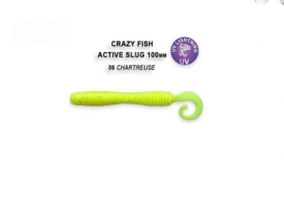 Crazy Fish Active Slug 10см Силиконова примамка 06 Chartreuse