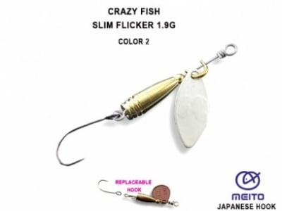 Crazy Fish Slim Flicker 1.9гр. Блесна Цвят 2