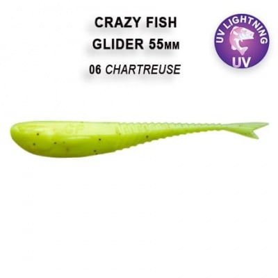 Crazy Fish Glider 5.5см Силиконова примамка 06 Chartreuse