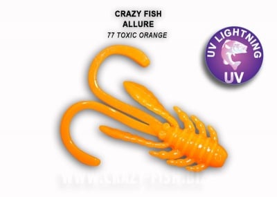 Crazy Fish Allure 4см Силиконова примамка 77 Toxic Orange