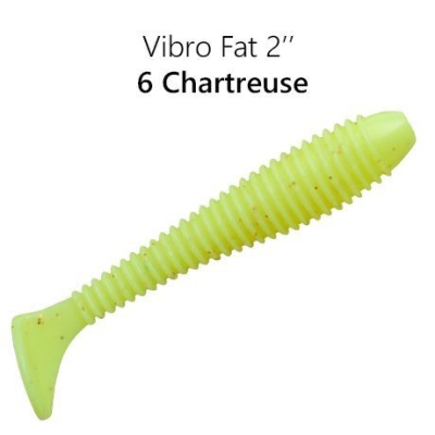 Crazy Fish Vibro Fat 5см Силиконова примамка 06 Chartreuse