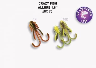 Crazy Fish Allure 4см Силиконова примамка Mix 75