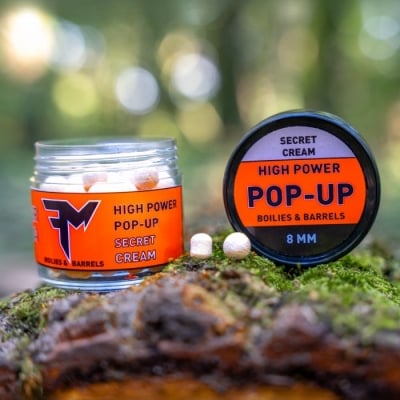 Поп ъпи Feedermania High Power Pop Up Boilie Barrels 8mm Secret Cream