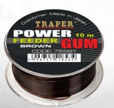 Traper Feeder Gum Brown 10m Шок абсорбер Кафяв 1.00mm