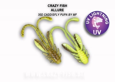 Crazy Fish Allure 4см Силиконова примамка 30D Caddisfly Pupa