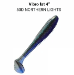Crazy Fish Vibro Fat 10см Силиконова примамка 50D Northern Lights