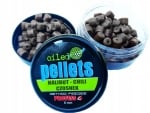 Пелети с дупка Profess Oiled Method Feeder Pellet 8mm 50g Халибут Чили Чесън